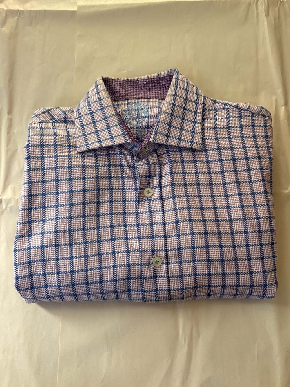 English Laundry Mens Long Sleeve Plaid Check Dress Shirt Size 16 34/35